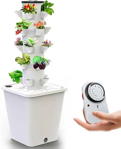 BTURYT Hydroponic Culture 30 Podinera Vertical Jardinera Hydroponic Tower, Interior Garden Smart Kit