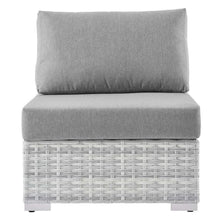 Modway Convene Outdoor Patio Armless Chair in Light Gray Gray