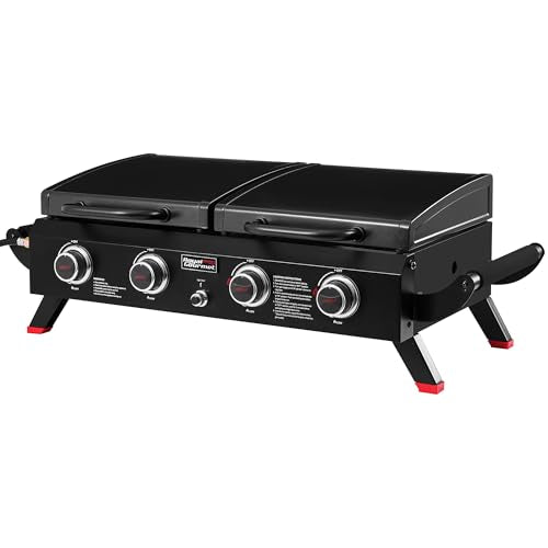 Royal Gourmet 4 Burner Propane Gas Grill and Griddle Combo with Hood