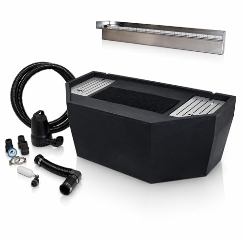 24" Color-Changing Stainless Steel Spillway Kit with 42-Gallon Basin