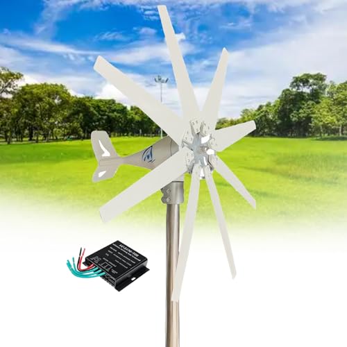 14000W Wind Turbine Generator 8 Blades, 12V/48V, MPPT Controller