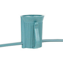 Novelty Lights 1,000 Feet C9/E17 Socketed Light Spool, 24 Inch Spacing Green Wire Bulk Reel, 10 Amp SPT-2 Wire, Commercial Grade, Indoor/Outdoor All Weather, for Cutting Custom Lengths