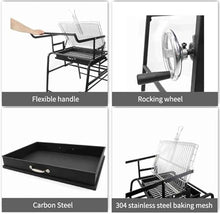 Charcoal Grill,Outdoor Foldable Flipping Outdoor BBQ Grill, for Camping, Travel, Parties, and Entertainment