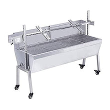 INTSUPERMAI Spit Roaster Rotisserie Grill Rotisserie kit Stainless Steel Spit 46" BBQ Electric Grill 66LB Motor Load