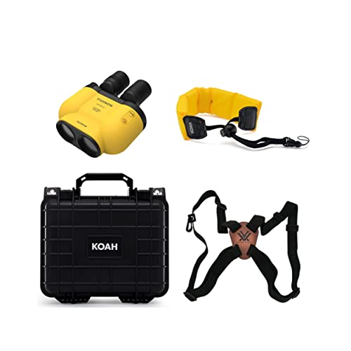 Fujifilm TS-X 1440 Techno Stabi Binoculars Bundle with Hard Case and Straps Yellow