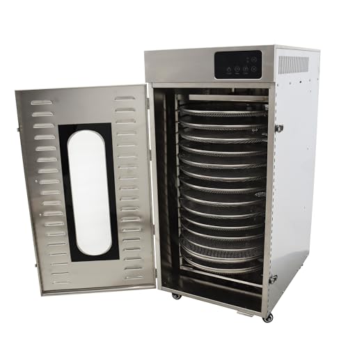HQHAOTWU 16 Layers Rotary Food Dehydrator Machine Stainless Steel