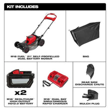 JINYUMT Mower Kit, for Milwaukee 2823-22HD M18 21"" Self-Propelled Dual Battery Mower Kit(Size:64 x 22 x 42 in), red,black