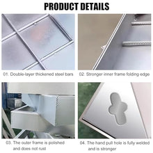 GJZDPMY Galvanized Zinc Chiusino with Stainless Steel e Height 5cm/8cm Invisible Lid for Outdoor Garden & Patio Decor (80x80cm) - & Elegant Design