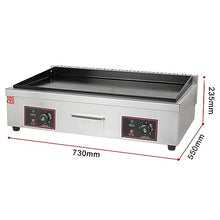XQZMZSCP Commercial Electric Griddle, 28" Teppanyaki Grill, 4400W Electric Flat Top Grill, Stainless Steel Electric Countertop Griddle W/Drip Hole
