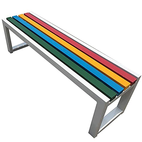 TBLOTYD Garden Benches, Outdoor Bench Park Wooden Bench, Sturdy Cast Iron Frame City/Yard Slatted Seat, Modern Leisure Sun-Proof Anti-Corrosion Dining Table and Benche,B-100cm×40cm×45cm