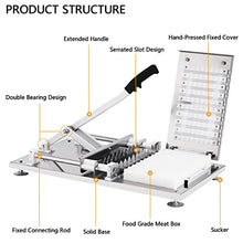 RJYYYDS Stainless Steel Manual Lamb Skewer Grilling Machine, 10-Hole Barbecue Skewer Machine, with Meat Box, Meat Skewer Machine