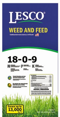 080257 Weed & Feed Turf Fertilizer 18-0-9 Formula 50 Lbs.
