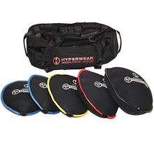 HYPERWEAR Adjustable Sandbag Workout Bag with Filled Sandbells LG 160lb Assortment - Red