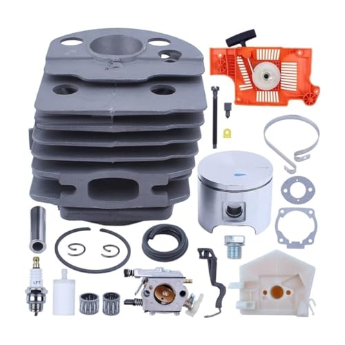 BMPWANGL 46mm Cylinder Piston Fit for 55 51 W Starter Carburetor Tune Up Kit Replacement Garden Tool Parts