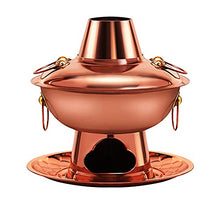 MNSSRN Retro Picnic Pot, Charcoal Brazier Thickened Stainless Steel Old Charm Charcoal Hot Pot, Family Dinner Outdoor Picnic,40cm
