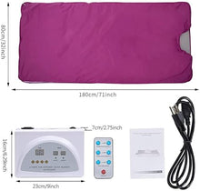 TZLGMDER Sauna Blanket with Remote Control, 71 (L) X 32 (W) Quick Sweat Fitness Machine Slim Sweat Blanket At Home for Weight Loss and Detoxification(Purple)
