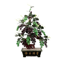 YXIANG56Q Fake Plants Artificial Bonsai Tree Jade Grape Office Desk Home Room Decor Bonsai Tree(Green)