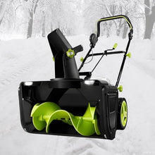 GSHSHOU Electric Snow Plow, Cordless Snow Blower, 180° Adjustable Direction, 50cm Width, 7.6m Throwing Distance, Built-in Light, for All Roads and Walkways