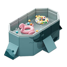 TQQEPOOL Summer Portable Kids Play Pool,Foldable PVC Dog Pet Swimming Pool,Outdoor Swimming Kiddie Pool for Kids and Dogs Cats (Color : B, Size : 2.6m)