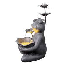 Frog Fountain with LED Light
