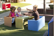 Children's Factory 3-in-1 Adapta-Benches Flexible Seating 3-Pack Almond-Fern-Sky