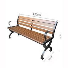 VHDY85KA Park Light Brown Aluminum Park Outdoor BenchOutdoor Leisure Backrest BenchMulti-Model Available Entryway(Small)