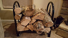 DJVHSRI Firewood Rack Farmhouse Style Iron Fireplace Log Holder Rack, Small Firewood Lumber Storage Holder, for Outdoor/Indoor/Fire Pit, Tall 58Cm,