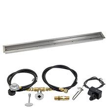 American Fire Glass Spark Ignition Fire Pit Kit (SS-LCBKIT-P-72), Trough Pan, Propane Gas, 72x6-Inch