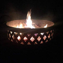 Garden Fire Pit Portable Grill Barbecue Rack Outdoor Fire Pits Bonfire Wood Burning Patio & Backyard Firepit for with Spark Screen, Fireplace Poker with Cover BBQ Cooking for Camping Backyard