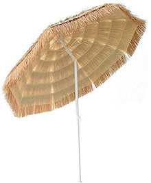 RWGOVLU Beach Umbrella Outdoor Straw Umbrella Beach Parasol Patio Garden Umbrella Sun Shade Tilting With Steering Umbrella