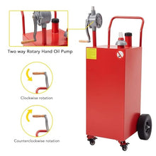40 Gallon Fuel Caddy with Pump, Portable Gasoline Diesel Storage Tank on Wheels, Heavy Duty Gas Can with Hose and, Fuel Transfer Container for Car, Truck,ATV,Boat,Mower,Motorcycle(Red)