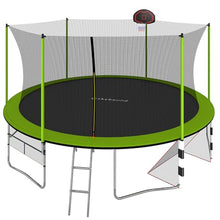 SkyBound Outdoor Trampoline with Enclosure Safety Net Green