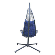 Cushioned Rattan Wicker Hanging Chair with Stand