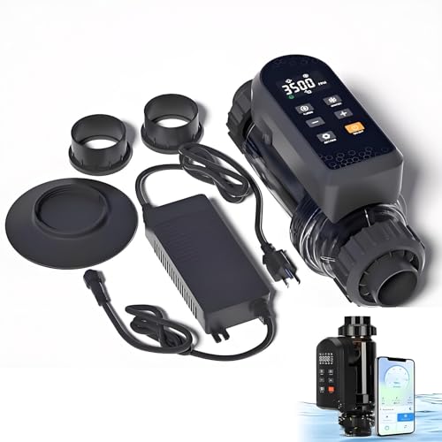 Gpxhbcb Salt Water Chlorination System for Swimming Pools APP Control Large Gram Salt Chlorine Generator, Salt Water Pool Chlorinator with Smart Digital Panel 50g/h