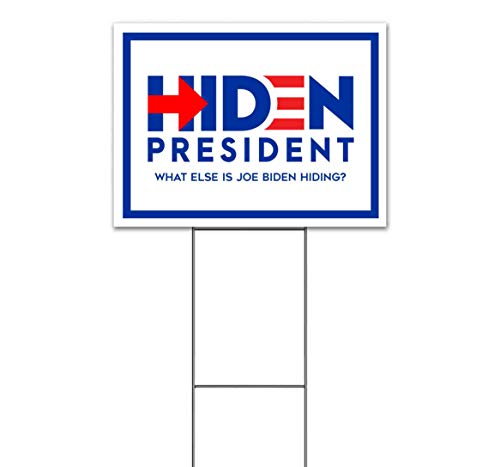 Signpreme Hiden President Yard Sign 18" X 24" with Metal Step Stake