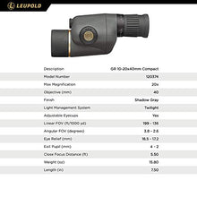 Leupold GR 10-20x40mm Gold Ring Compact Spotting Scope Shadow Gray