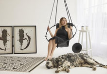Mern Living Faux Leather Hanging Egg Chair – Handmade Hammock Swing Chair for Bedroom, Indoor & Outdoor Patio Swing, 275 lbs Capacity, Double-Layered Leather