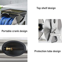 FENOKD Garden Hose Reel Cart,Outdoor Small Wall-Mounted Water Pipe Storage Rack, Household Cleaning Irrigation High Pressure Water Gun Hose Holder.35M