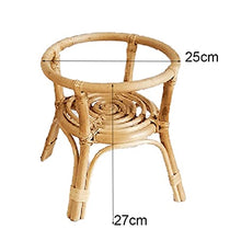 DTTLYQF Natural Rattan Hand-Woven Flower Pot Indoor Plant Stand For Gardening