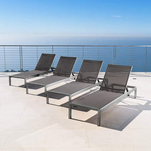 Misc Outdoor Aluminum Chaise Lounge (Set of 4) by Grey Solid Modern Contemporary Water Resistant