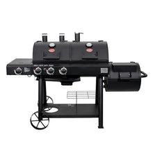 Char-Griller Texas Trio 3-Burner Gas & Charcoal Grill and Smoker Black