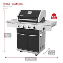 Nexgrill Deluxe 4 Burner Natural Gas Grill with Griddle Insert