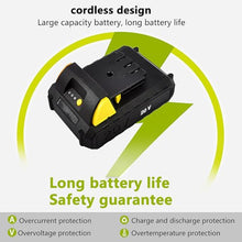 Cordless Electric Tiller Cultivator,Garden Rototiller for Soil Digging,10cm Working Width, 20cm Tilling Depth(Size:2*Battery)