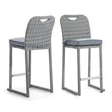 Greemotion USA Cyprus 6-Piece PE Wicker Outdoor Chairs with Cushions Grey