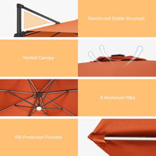 OROTLECT 138'' x 108'' Rectangular Lighted Cantilever Umbrella