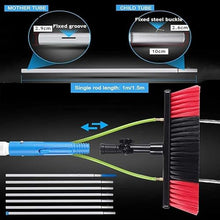 JHKJDS Solar Panel Cleaning Brush Extendable Pole Water Hose Fed Brush Window Cleaning Brush for Cleaning Solar Panel, Roof, Pool, RV,600cm