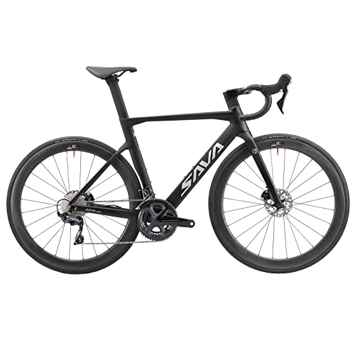 SAVADECK Carbon Fiber Road Bike ULTEGRA R8000 R8020 Disc Brake Thru Axle System Black White