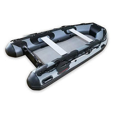 Seamax Recreational Inflatable Boat 10.8 Feet Dark Grey with High Pressure Airmat for 4 Passengers