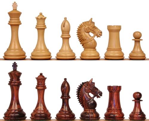 The Chess Store Llamrei Staunton Chess Set Rosewood & Boxwood 4.25" King