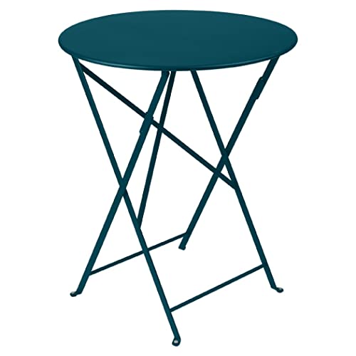 Fermob Bistro 24" Round Table - Acapulco Blue